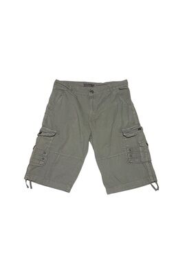 VERTICAL CASUAL CARGO SHORT MEN MULTI POCKETS CLASSIC COTTON GREEN COLOR SIZE 34